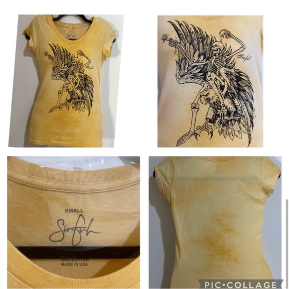 SINFUL by AFFLICTION t-shirts.
size small. - Picture 2 of 4